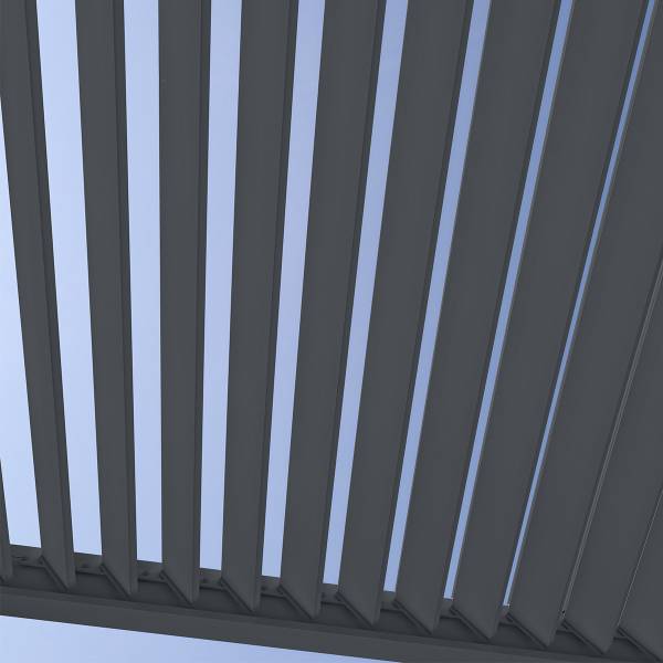 Wand Pergola Deluxe 3640 Anthrazit - Breite: 400 cm