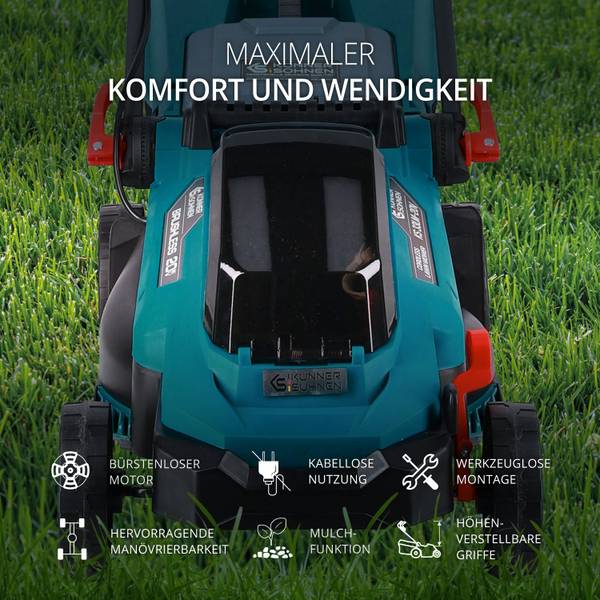 Akku-Rasenmäher KS 33LM-20V Blau - Kunststoff - 41 x 33 x 69 cm