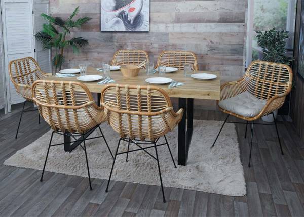 Esszimmerstuhl P17 (6er-Set) Braun - Cremeweiß