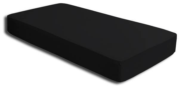 Bettlaken schwarz 180-200x220 cm Heavy Schwarz - Jersey - 200 x 4 x 220 cm