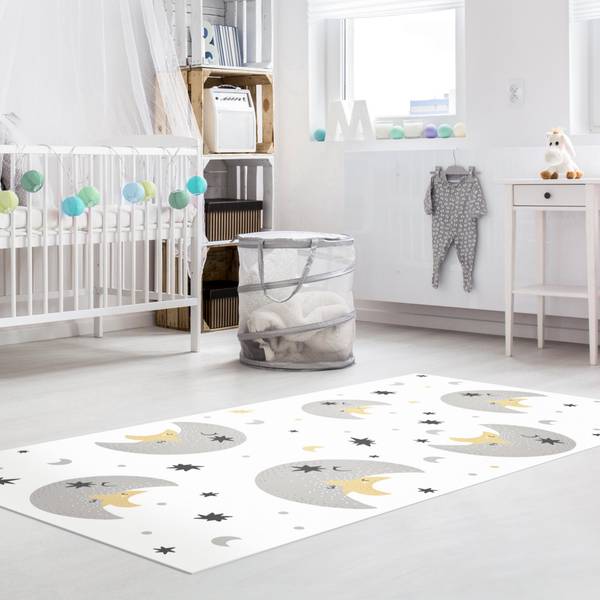 Skandinavischer Mond und Stern 140 x 280 cm