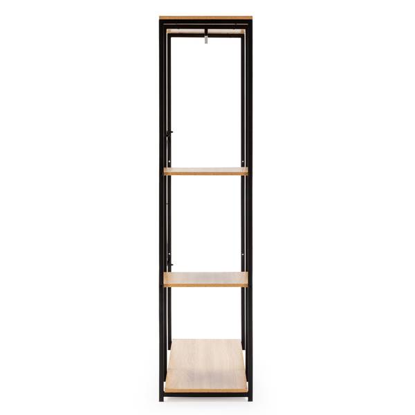 Garderobenständer Lola 3 Ablagen Braun - Holzwerkstoff - 90 x 167 x 41 cm