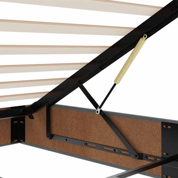 Ottomaanse Bedframe 3043717 donkergrijs - Breedte: 120 cm