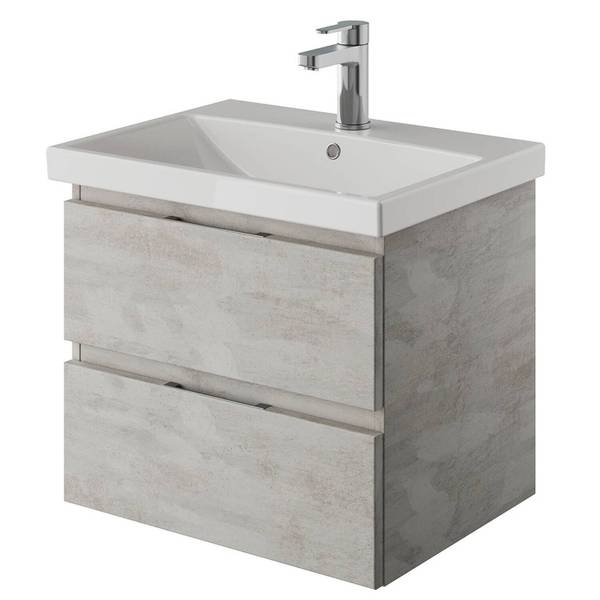 Waschtisch VILLATORO-66-14 Grau - Holzwerkstoff - 60 x 53 x 45 cm