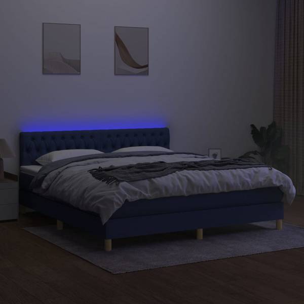 Boxspringbett 3017266-16 Blau - 200 x 180 cm