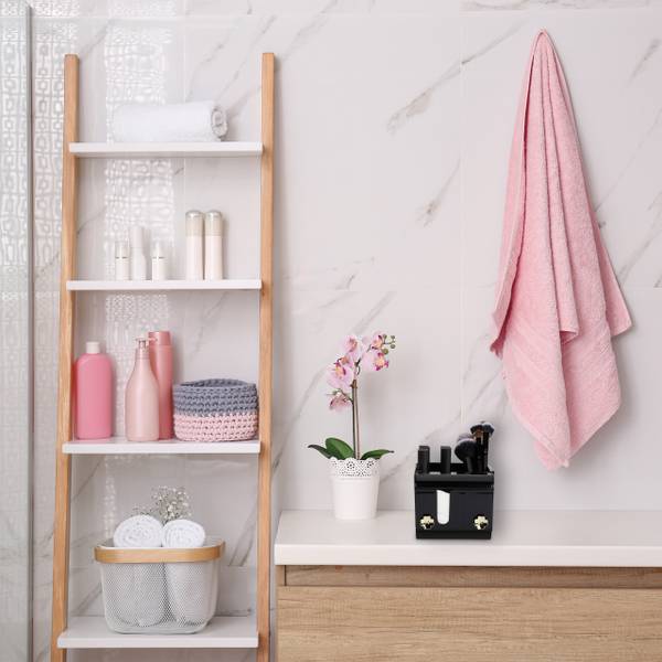 Organiseur cosmétiques mural Noir - Doré - Matière plastique - 24 x 10 x 13 cm