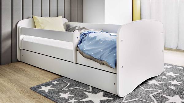 Kinderbett in weiß Tiefe: 180 cm