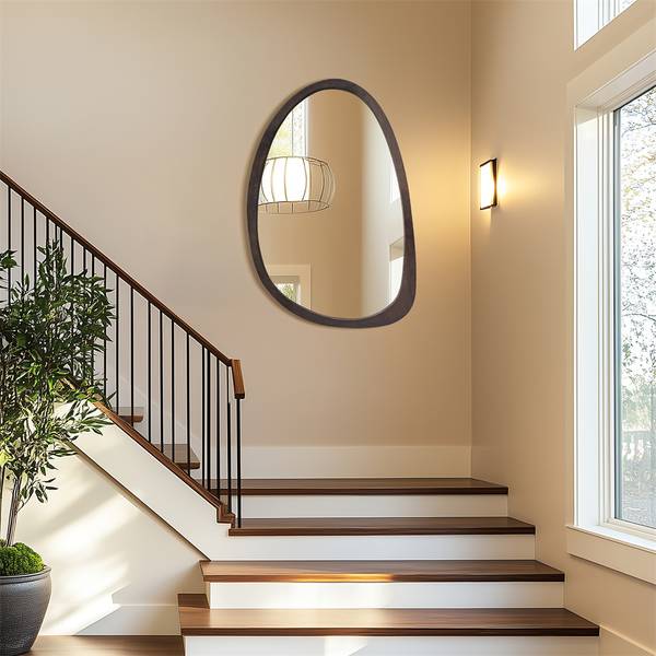 Miroir YSJ-X57 Marron - Hévéa - 3 x 70 x 50 cm