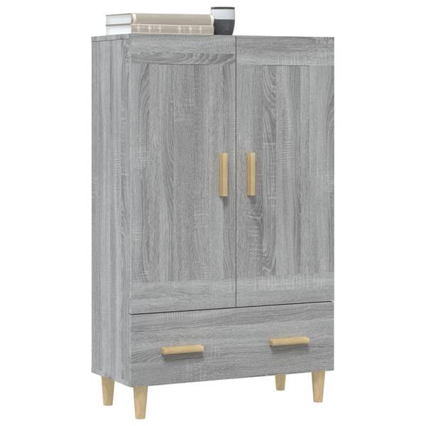 Highboard DE423 Grau - Massivholz - 70 x 115 x 31 cm