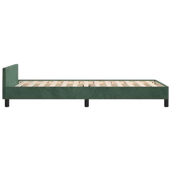 Bettgestell mit Kopfteil 3017204-2 Dunkelgrün - 200 x 90 cm