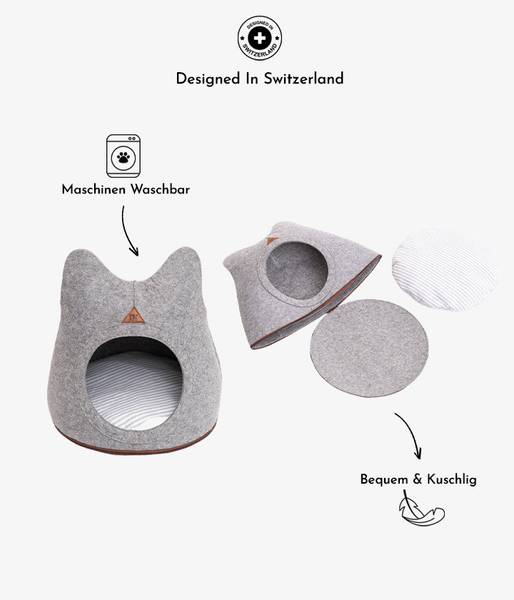 Grotte pour chats Nala Beige - Textile - 45 x 45 x 45 cm