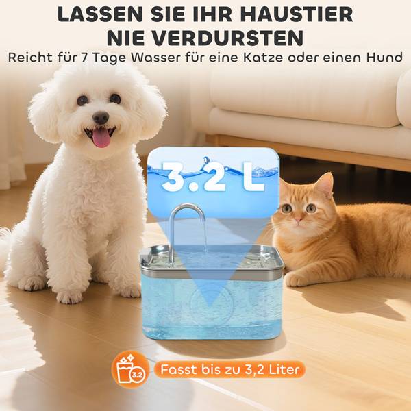Katzenbrunnen D08-072V90SR Silber - Metall - 16 x 20 x 23 cm