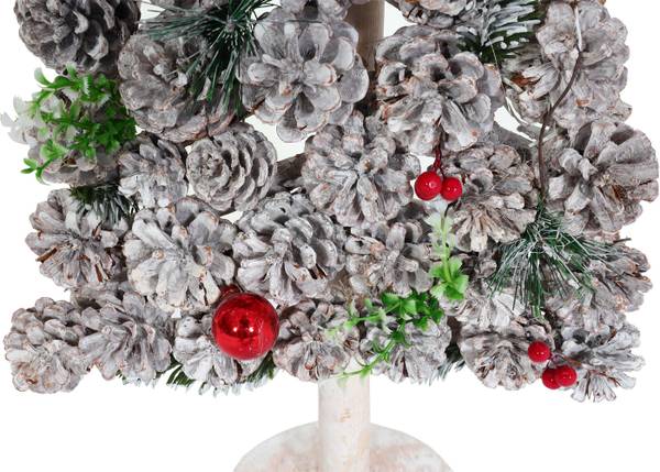 Decoratieve kerstboom M17 wit - populierenhout - 32 x 60 x 17 cm