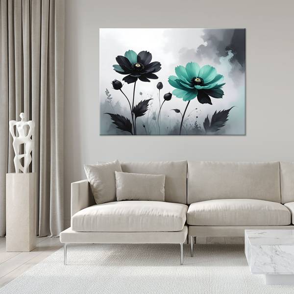 Wandbild Blumen 100 x 70 cm