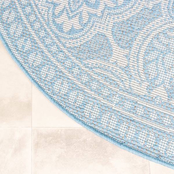 Teppich Summer Oriental Blau - 100 x 100 cm