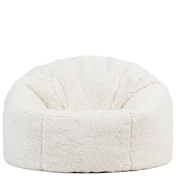 Kindersitzsack Kingston Weiß - Fleece - 80 x 45 x 80 cm