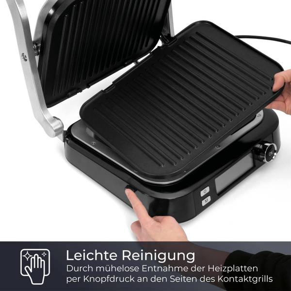 Kontaktgrill 2100 Schwarz - Metall - 34 x 18 x 38 cm