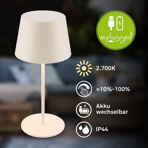 Tischlampe Nivo Weiß