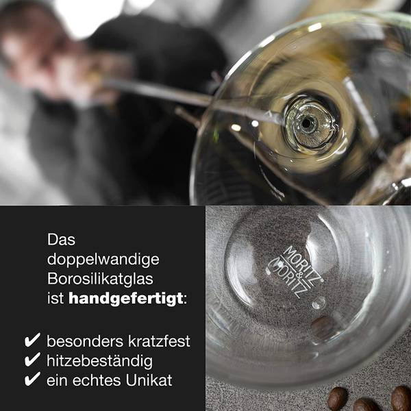 Barista 2x300ml doppelwandige Gläser Borosilikatglas - 13 x 10 x 20 cm