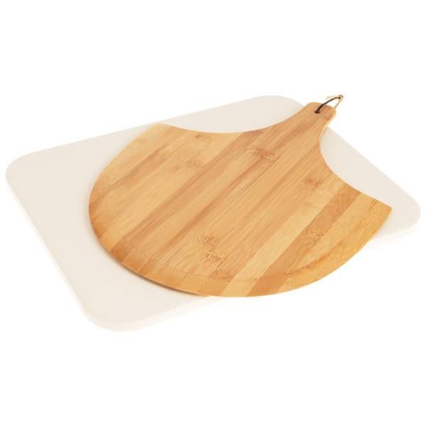 Pizzasteinset 14147 (2er-Set) Weiß - Naturfaser - 30 x 1 x 38 cm