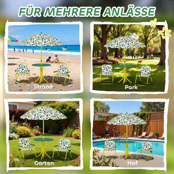 Kinder Gartenmöbel 3E3-012V00GN Grün - Kunststoff - 50 x 50 x 50 cm