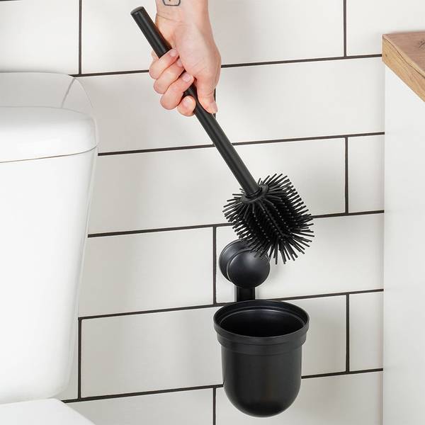 Toilettenbürste 14087 Schwarz - Kunststoff - 11 x 11 x 28 cm