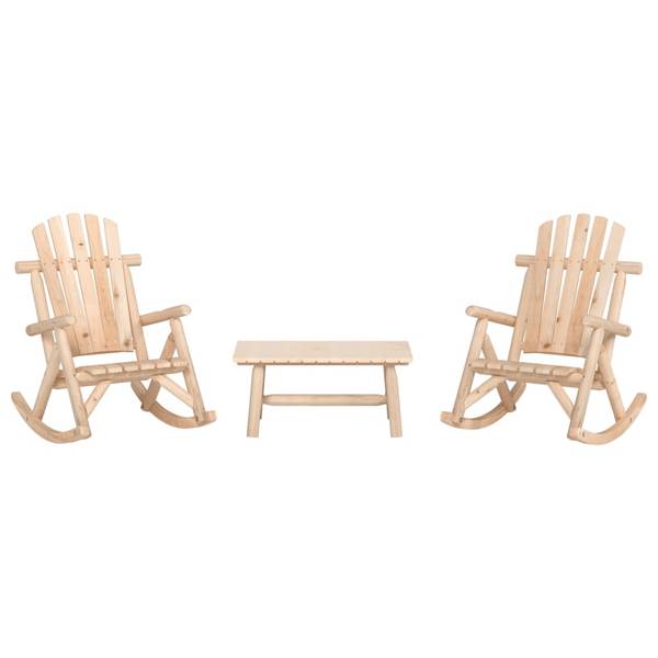 Garten-Lounge-Set 3029283-3 3-teilig Braun - Massivholz - 96 x 101 x 69 cm