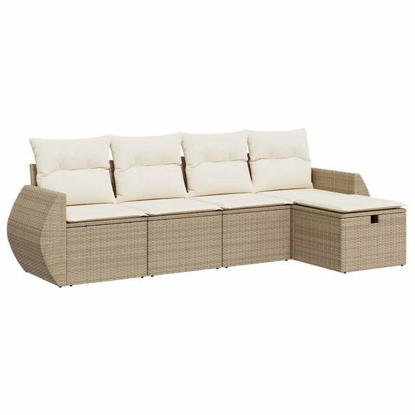 Garten-Lounge-Set 3036451-5 (5-teilig) Beige - Creme