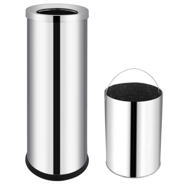 Mülleimer 51094 Silber - Edelstahl - 25 x 61 x 25 cm