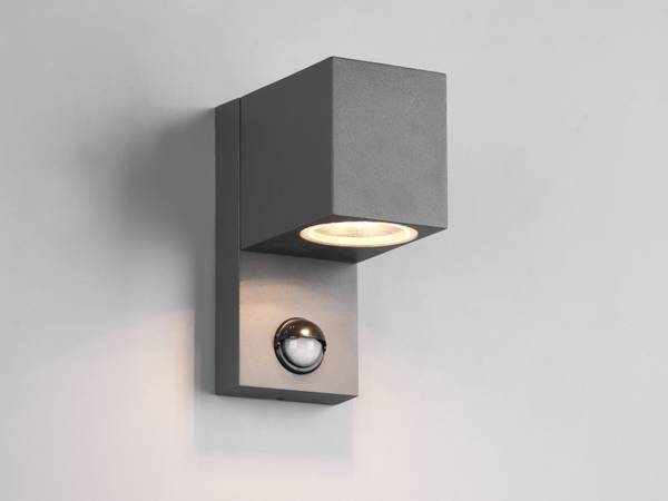 Außenwandleuchte Downlight Anthrazit Grau - Aluminium - 7 x 15 x 12 cm