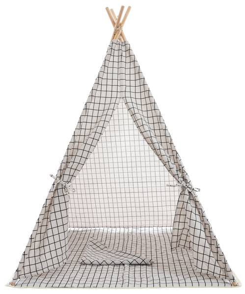 Spielzelt Esna Grau - Textil - 120 x 155 x 120 cm