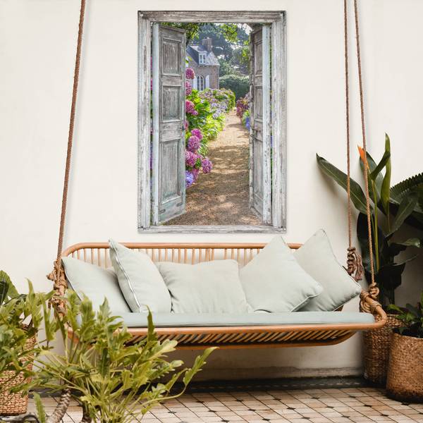 GARTENPOSTER Gartenpforte 80 x 120 cm
