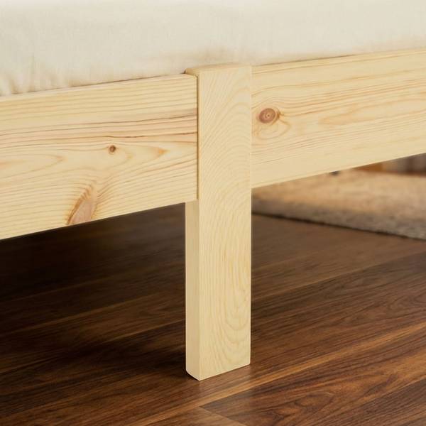 Holzbett mit Matratze 2262 Braun - Breite: 124 cm