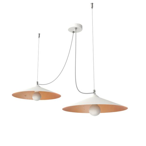 Pendelleuchte Colombo Kupfer - Weiß