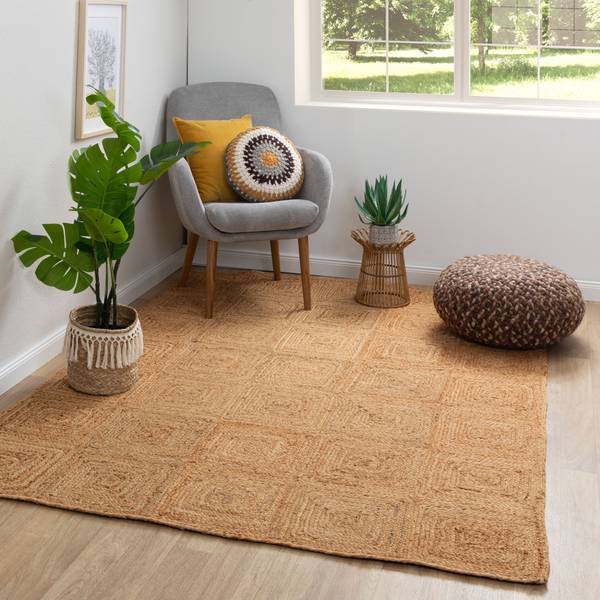 Kurzflorteppich Goa Quadrate 200 x 240 cm
