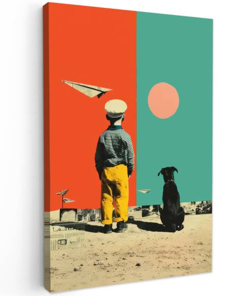 LEINWANDBILD Junge Popart 60 x 90 cm
