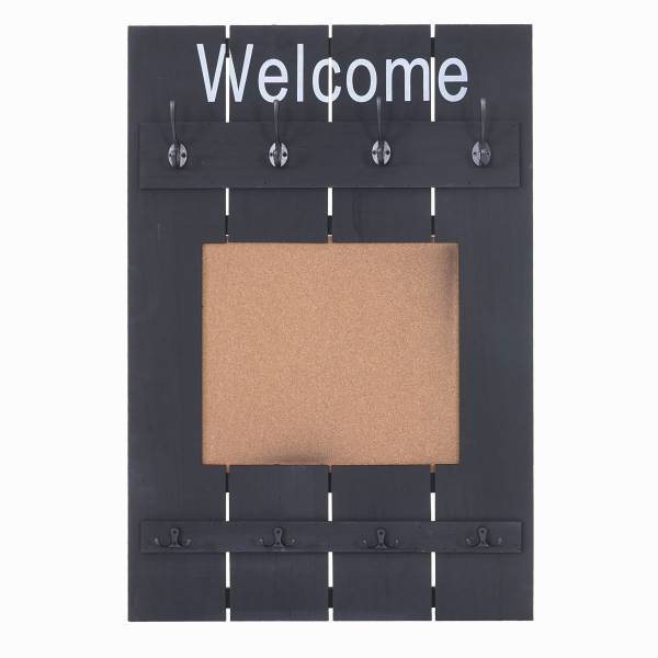 Wandkapstok C89 met prikbord grijs