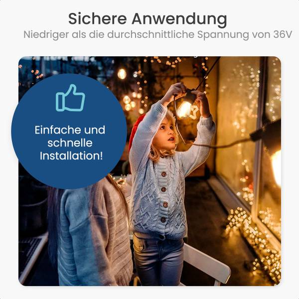 LED-Lichterkette Maxi Tiefe: 1500 cm