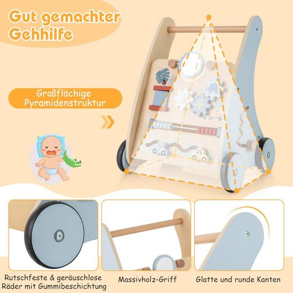 Lauflernwagen FY32336DE Blau - Holzwerkstoff - 31 x 46 x 35 cm