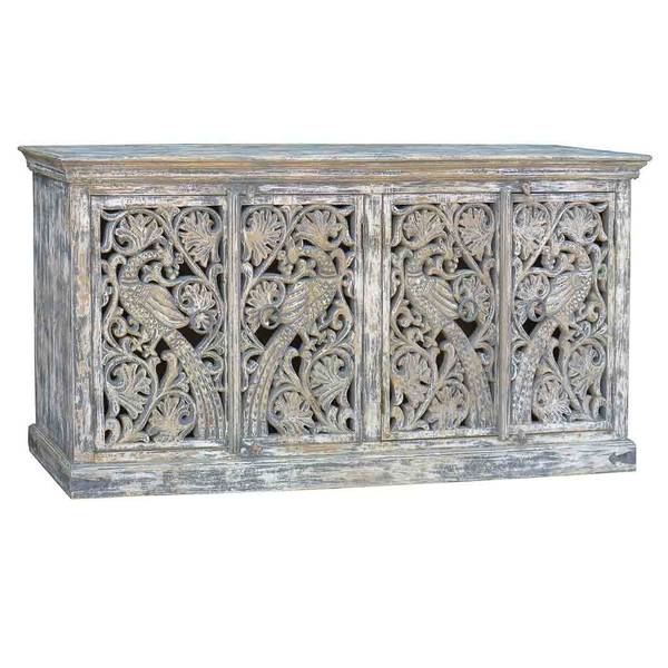 Sideboard 4523317055 Weiß - Massivholz - 180 x 90 x 40 cm