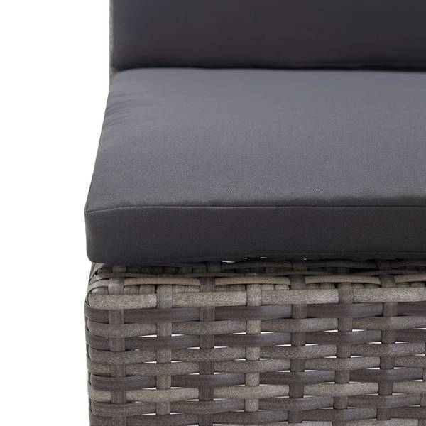 3-tlg. Garten-Lounge-Set XT6915 Grau - Rattan