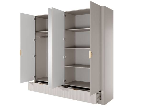 Drehtürenschrank LATINA Beige - ABS - 213 x 209 x 55 cm