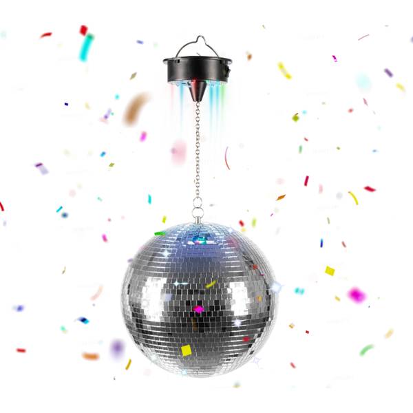 Discokugel 20 cm mit Motor & Licht kaufen