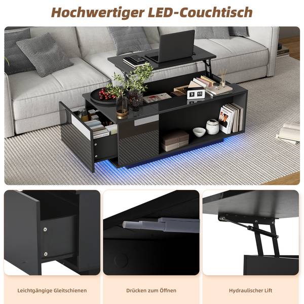 Couchtisch Hermes Ⅳ Schwarz