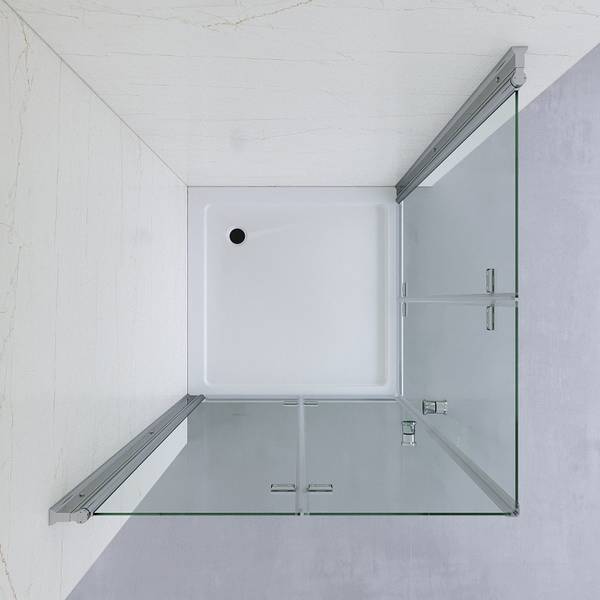 Eckdusche mit doppelt Falttüren NIMES 80 x 80 cm