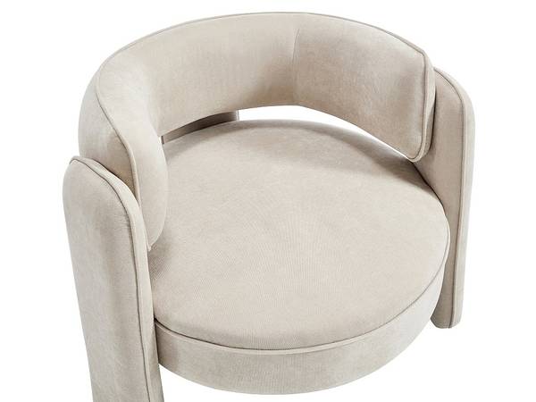 Sessel mit gerader Rückenlehne ZORIMO Beige - Textil - 91 x 73 x 86 cm