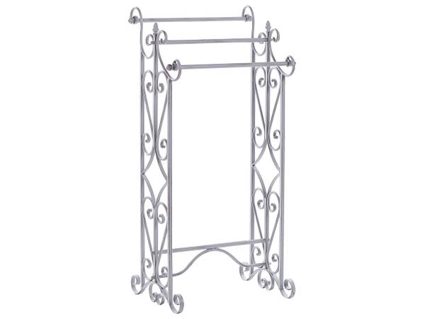 Handtuchständer CHILLAN Grau - Metall - 45 x 90 x 34 cm