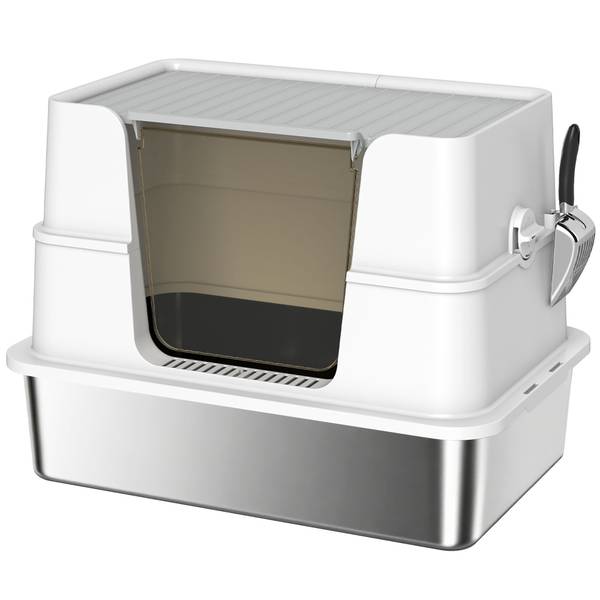 Katzenklo D31-142V00LG Grau - Metall - 41 x 45 x 61 cm