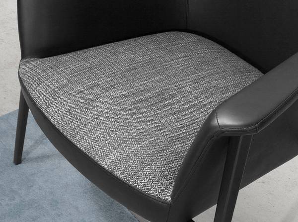 Sessel 5080 Schwarz - Polyester - Webstoff - 80 x 79 x 72 cm