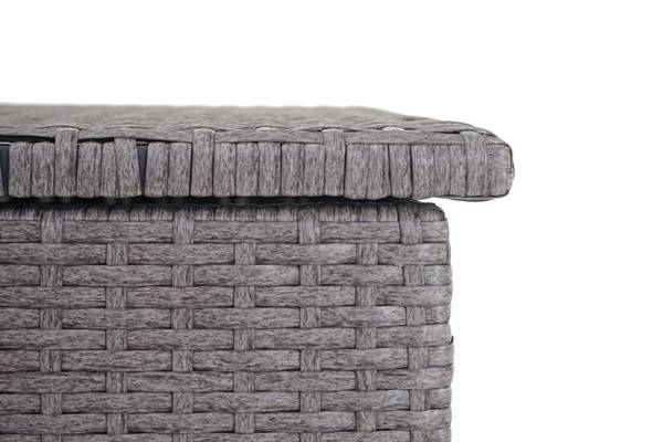 Polyrotan kussenbox D88 III grijs - staal - polypropeen - 135 x 63 x 52 cm